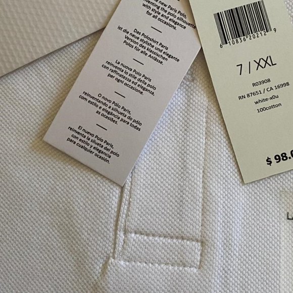 Lacoste Men's Cotton Regular Fit Polo Shirt , NEW - Picture 3 of 6
